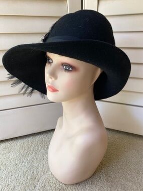 Lancaster Black Wool Felt Hat